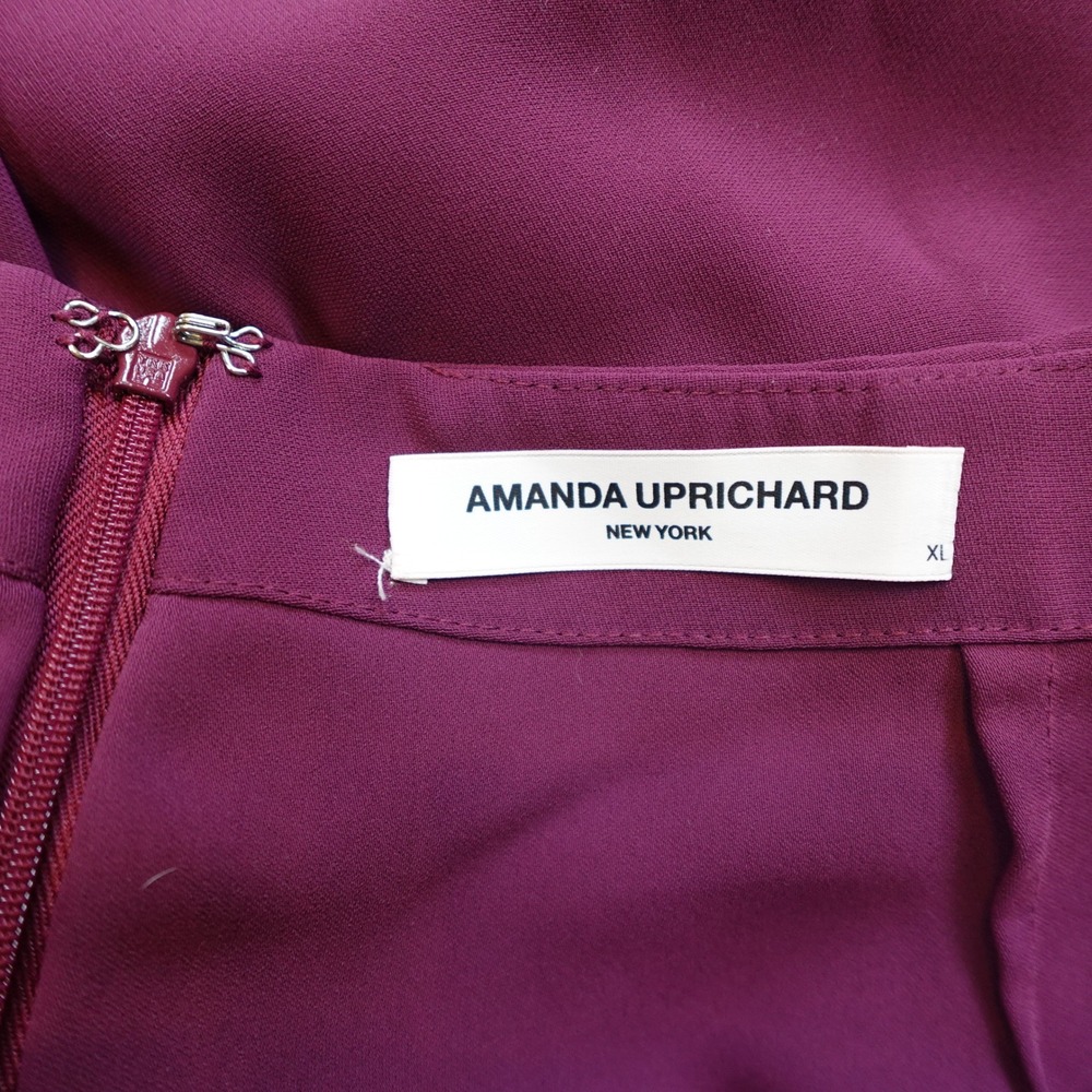 Amanda Uprichard Skort Womens Extra Large Burgundy Side Slit Mini High Waisted - Picture 5 of 8